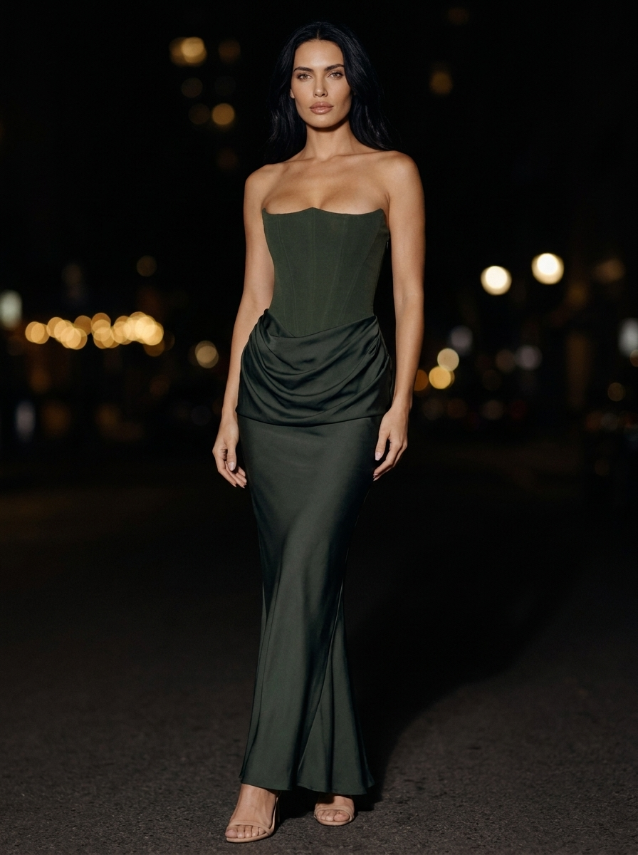 KYLIE MAXI DRESS Green back