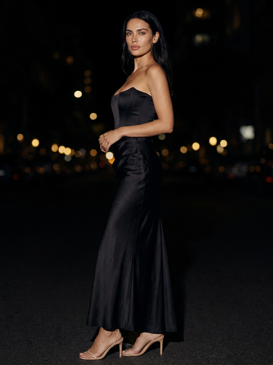 KYLIE MAXI DRESS Black back