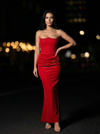 KYLIE MAXI DRESS Red front