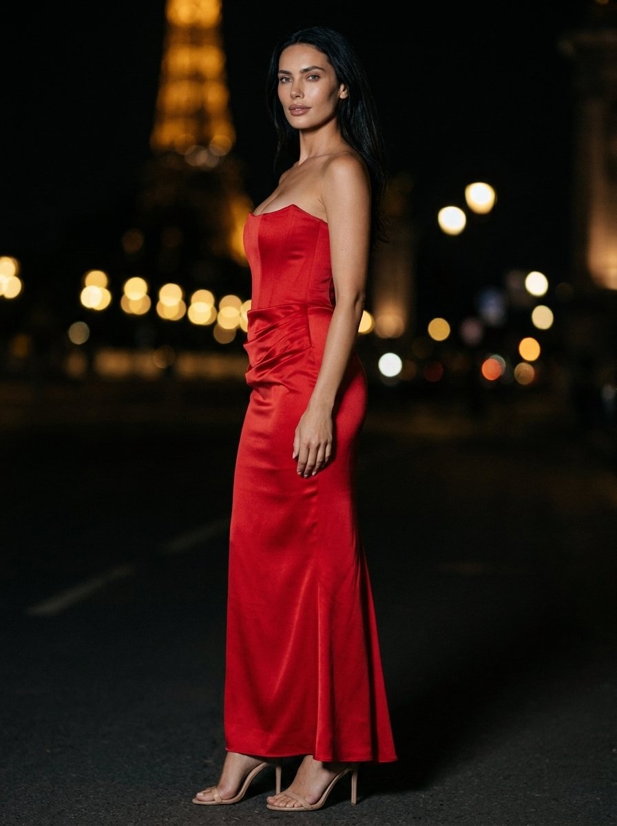 KYLIE MAXI DRESS Red back