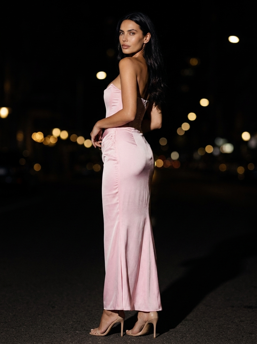 KYLIE MAXI DRESS Soft Pink back