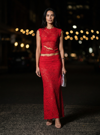 LINA LACE SET Red side