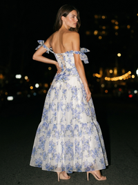 NOEMI MAXI DRESS Blue side