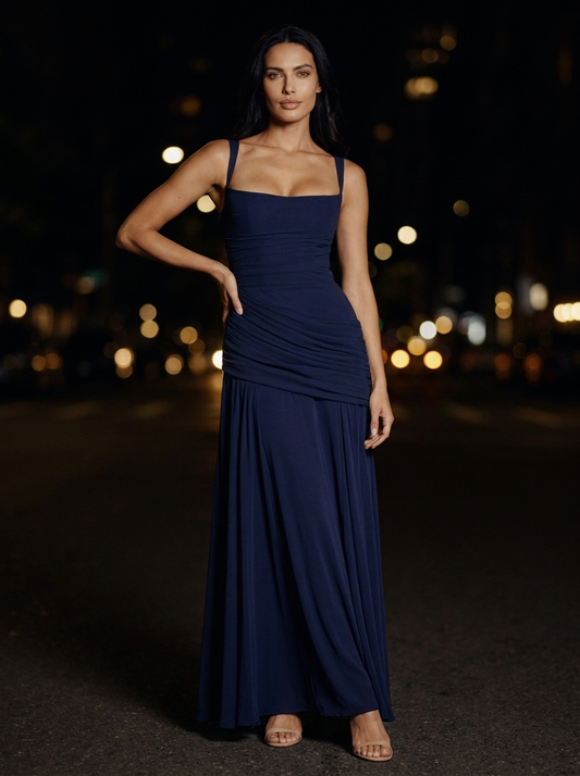PEARL MAXI DRESS Navy front