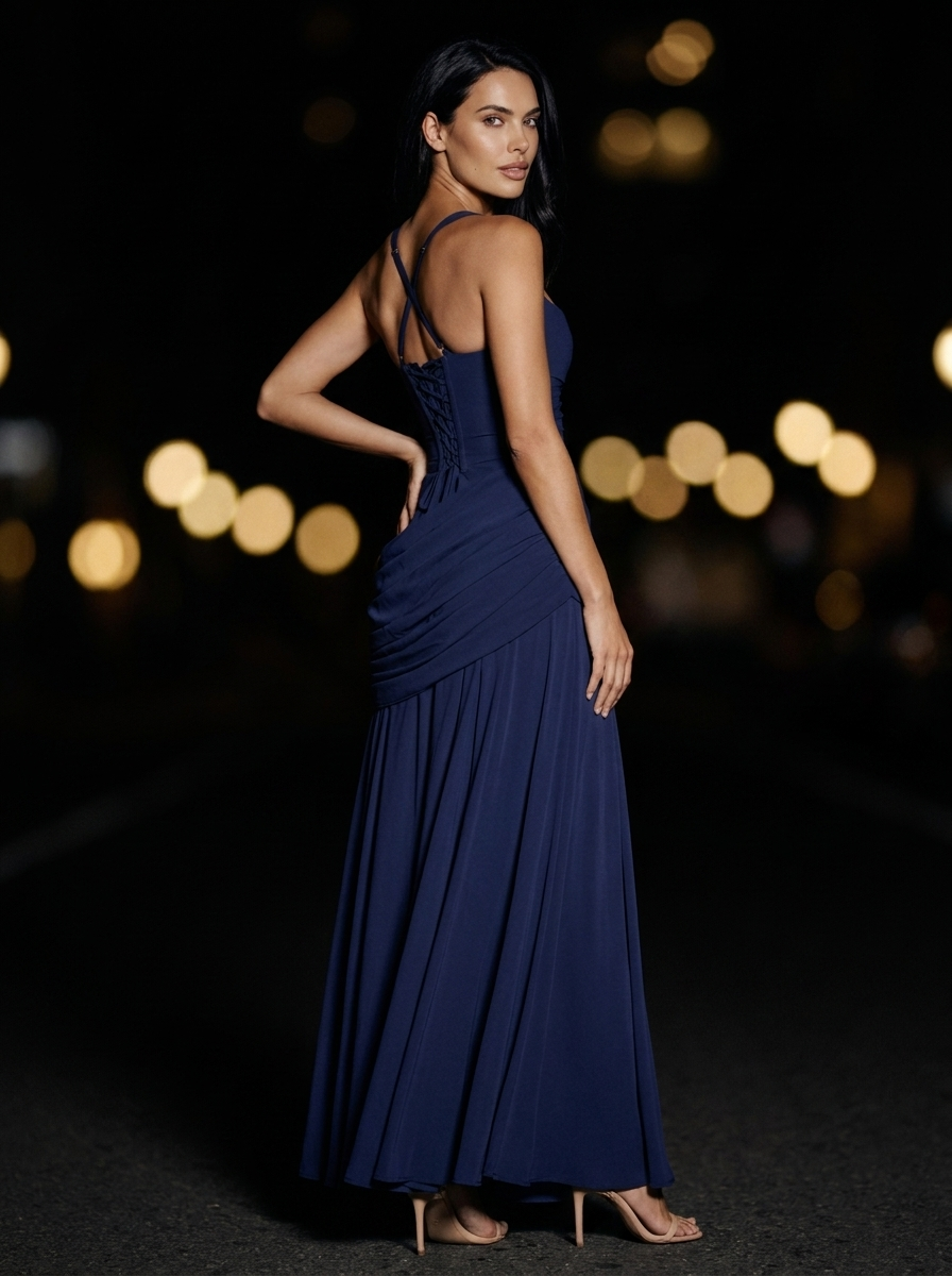 PEARL MAXI DRESS Navy side
