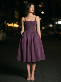 SAMIRA MIDI DRESS Purple side