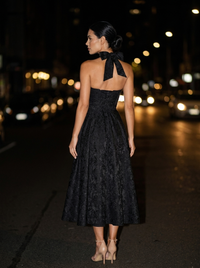 STEPHANIE MIDI DRESS Black side