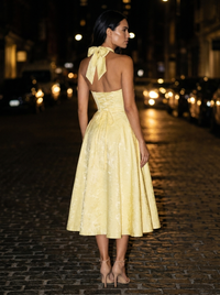 STEPHANIE MIDI DRESS Lemon side