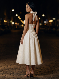 STEPHANIE MIDI DRESS Ivory side