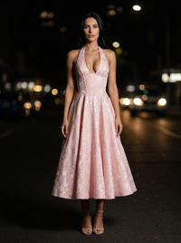 STEPHANIE MIDI DRESS Blush side