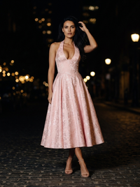 STEPHANIE MIDI DRESS Blush back