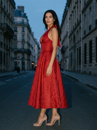 STEPHANIE MIDI DRESS Red atmosphere 2