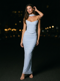 TAMARA CORSET MAXI SET Baby Blue back