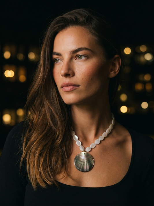 ISLAND SHELL PENDANT NECKLACE model