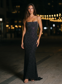LORA MAXI DRESS Black side