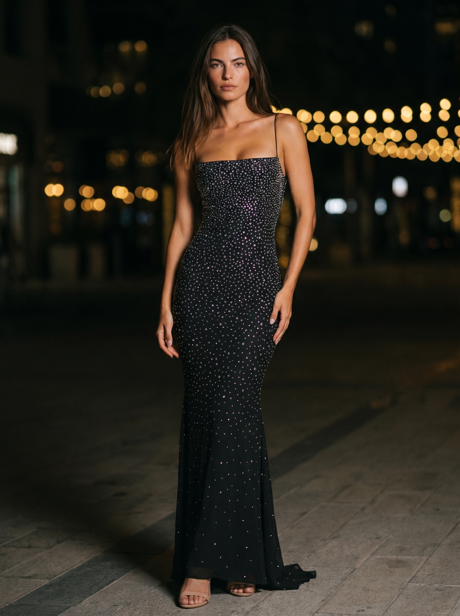 LORA MAXI DRESS Black side