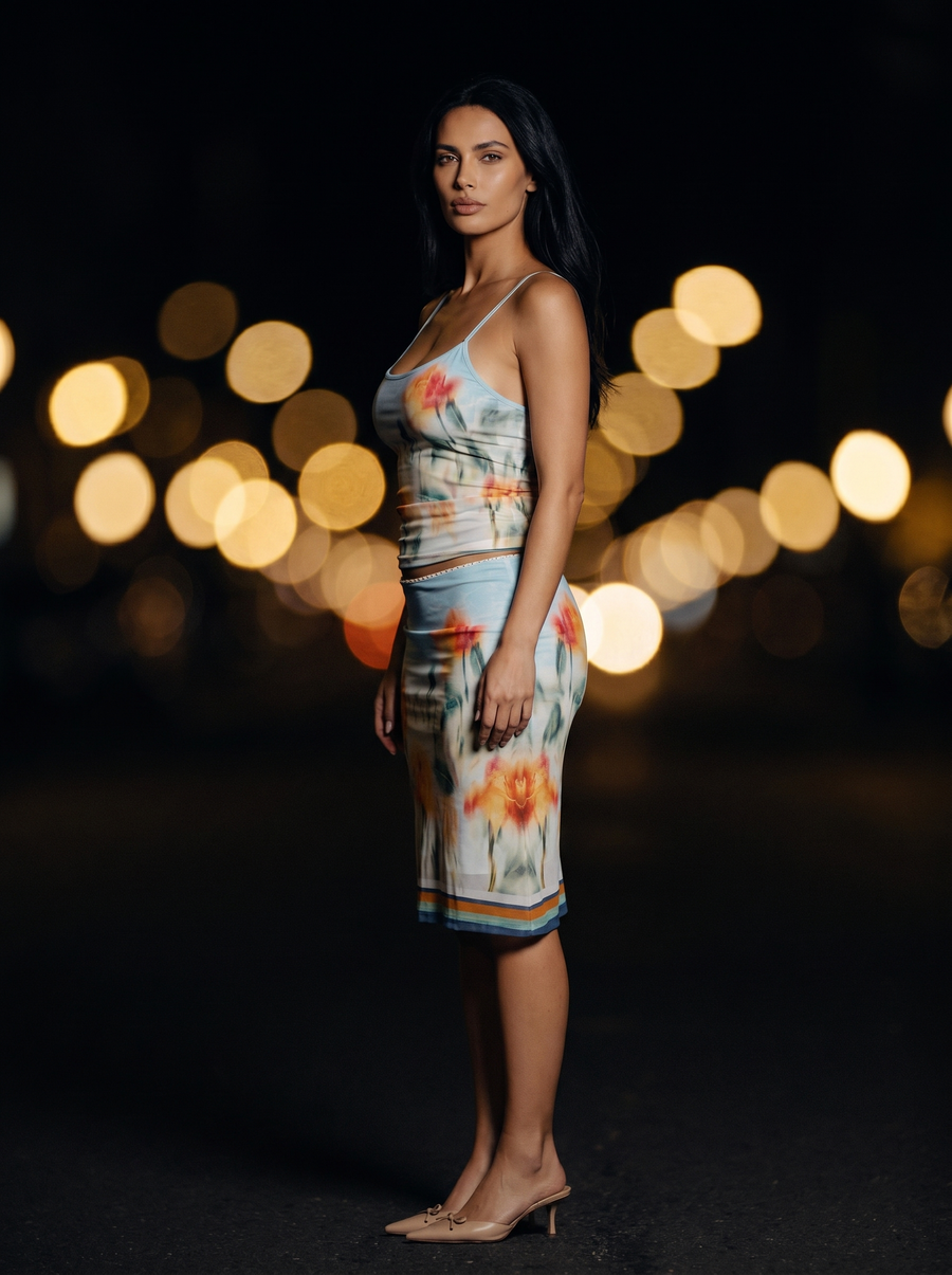 ROSELLA RUCHED MIDI SET side
