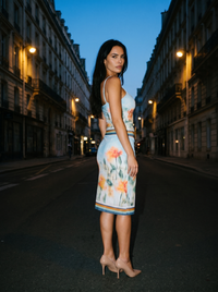 ROSELLA RUCHED MIDI SET sfeer 2
