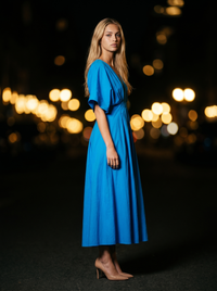 ADELINE PLEATED MIDI DRESS side