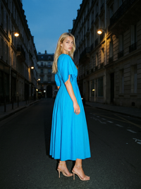 ADELINE PLEATED MIDI DRESS sfeer 2
