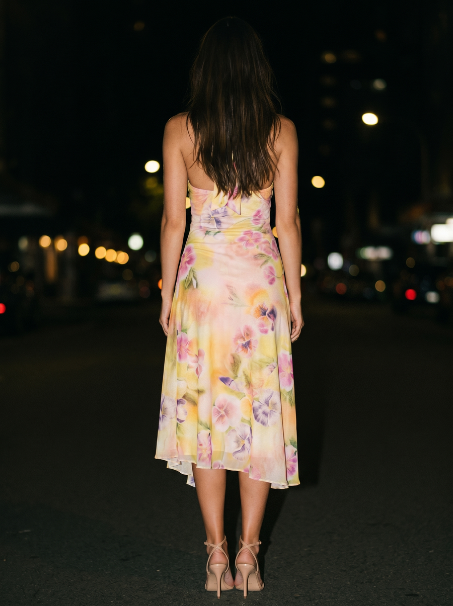 ARTEMIS WRAP MIDI DRESS back
