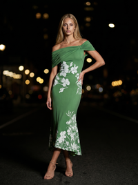 SIENNA DRAPED Green front