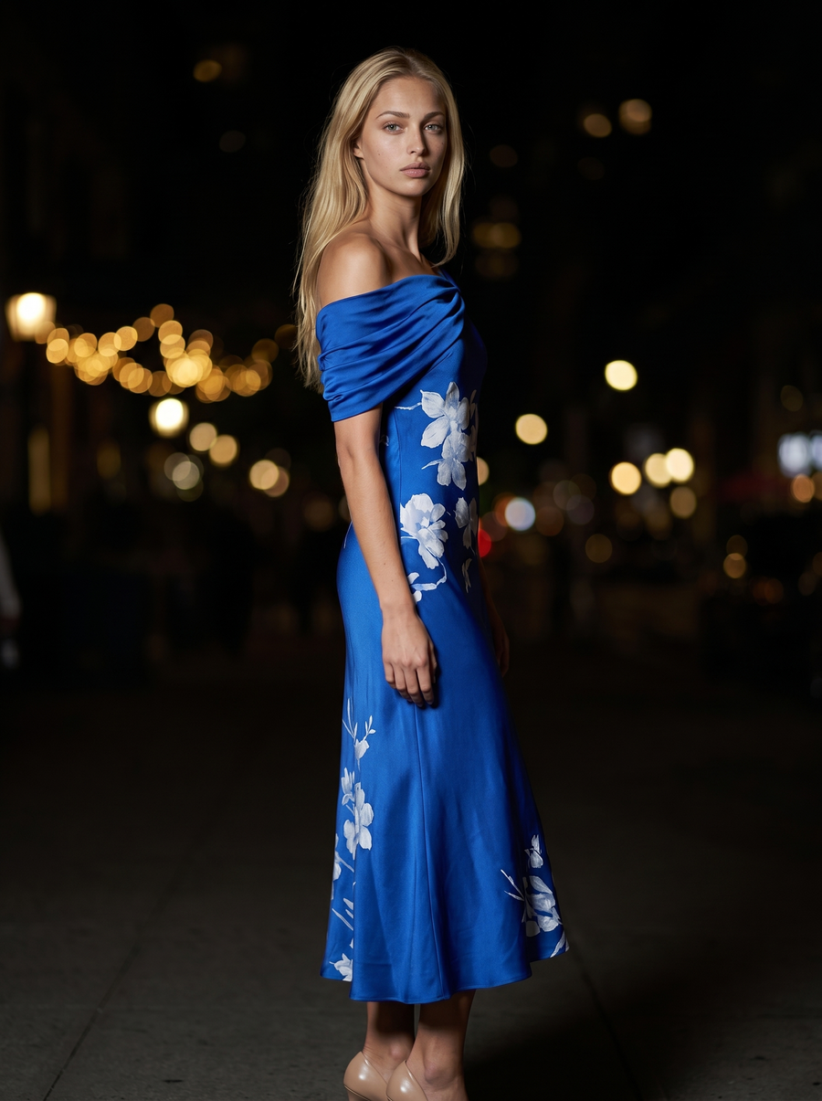 SIENNA DRAPED Blue side