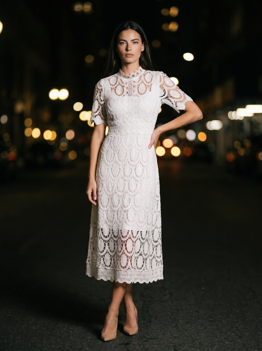ROSALIE LACE White front