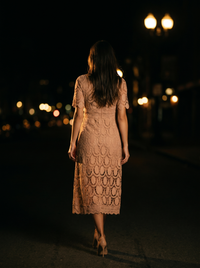 ROSALIE LACE Beige back