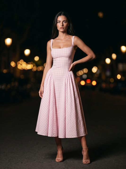 CHERY Midi Dress Blush front