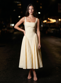 CHERY Midi Dress Lemon front
