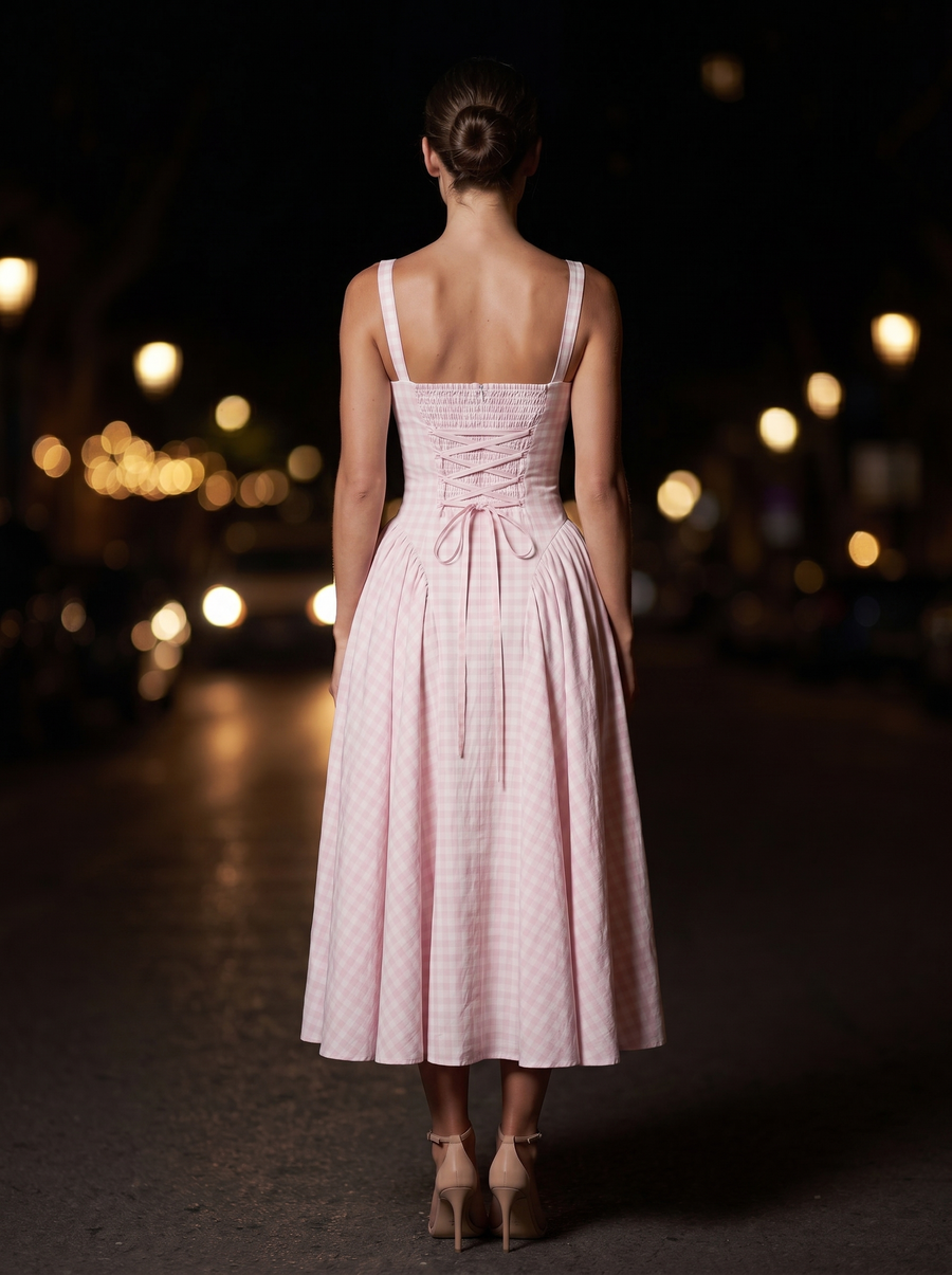 CHERY Midi Dress Blush back