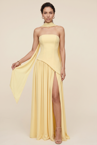 RILEY MAXI DRESS Lemon front