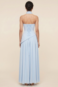 RILEY MAXI DRESS Baby Blue back closed
