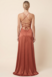 EMY MAXI DRESS Rust back full