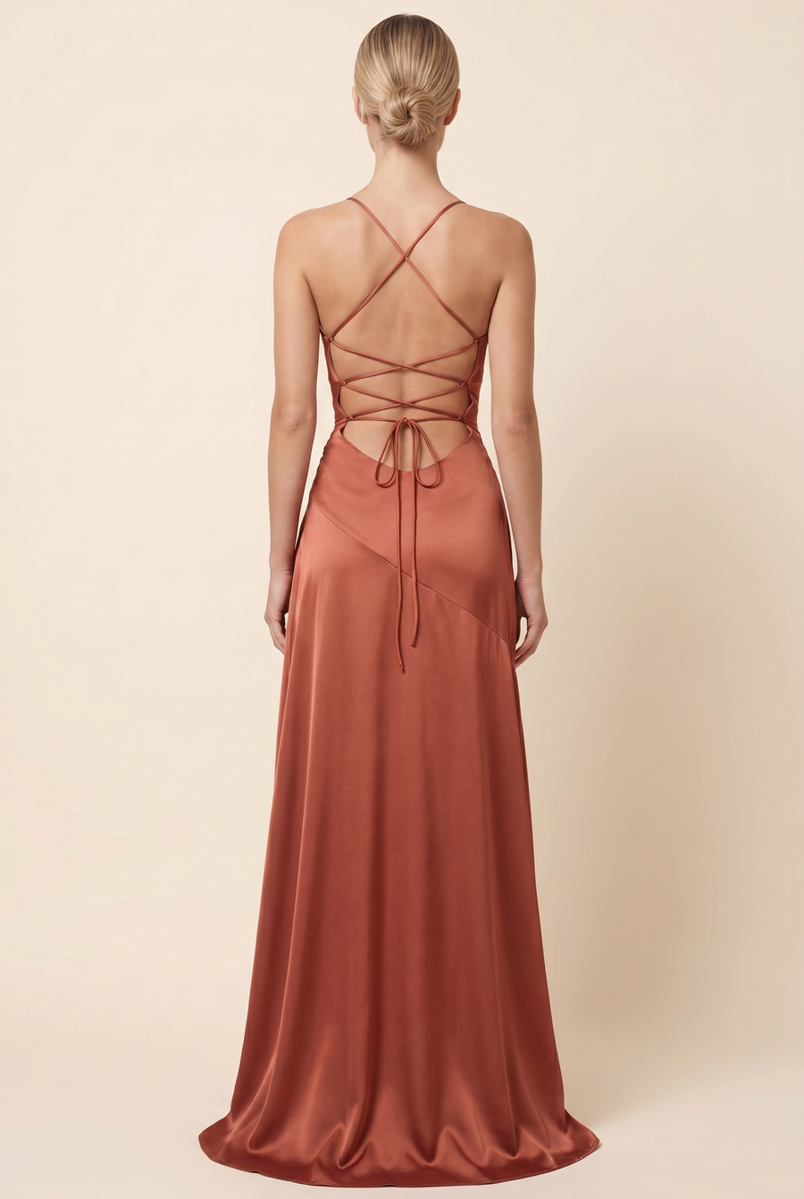 EMY MAXI DRESS Rust back full