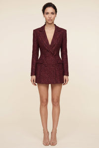 MARIANA Burgundy Sparkle front