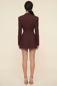 MARIANA Burgundy Pinstripe back