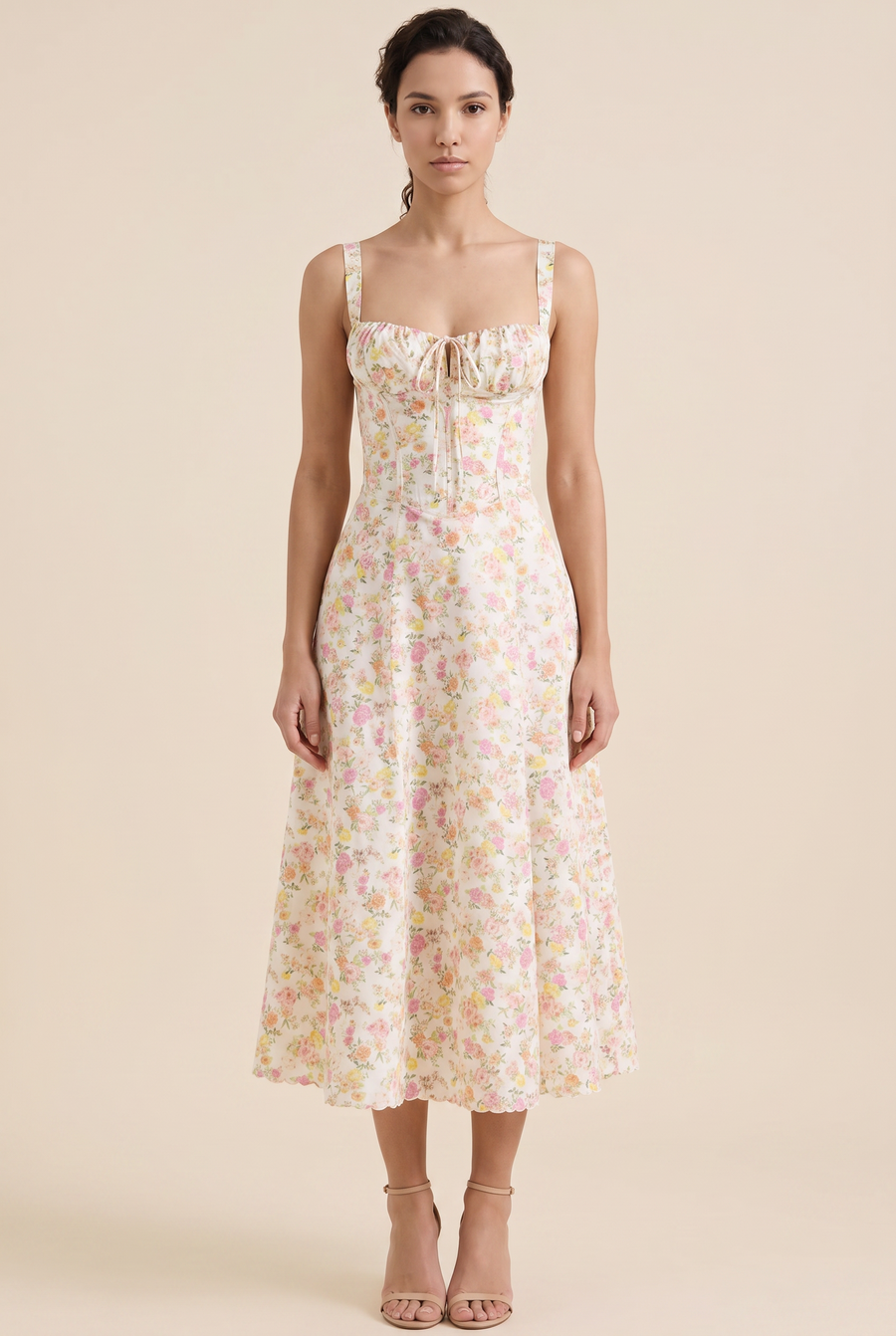JADE MAXI DRESS Lemon Meadow front
