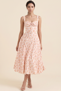 JADE MAXI DRESS Peach Garden front