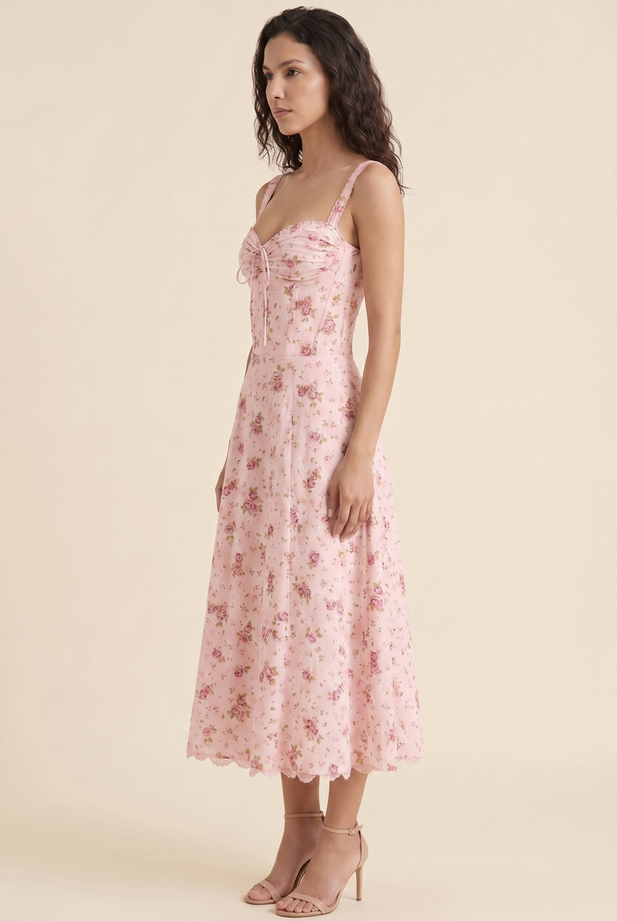 JADE MAXI DRESS Rose Petal Pink side