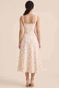 JADE MAXI DRESS Lemon Meadow back