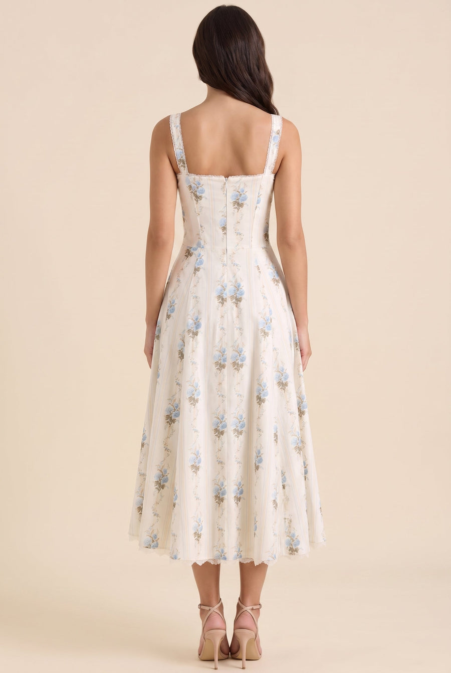 JADE MAXI DRESS Ivory Blossom back