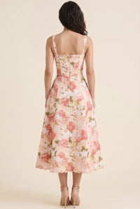 JADE MAXI DRESS Coral Rose back