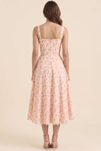 JADE MAXI DRESS Peach Garden back