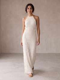 Nicole – Tiered Halterneck Maxi Dress