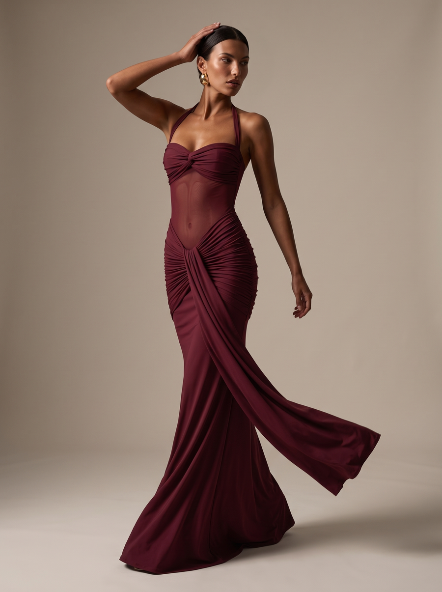 Wine Red pose1