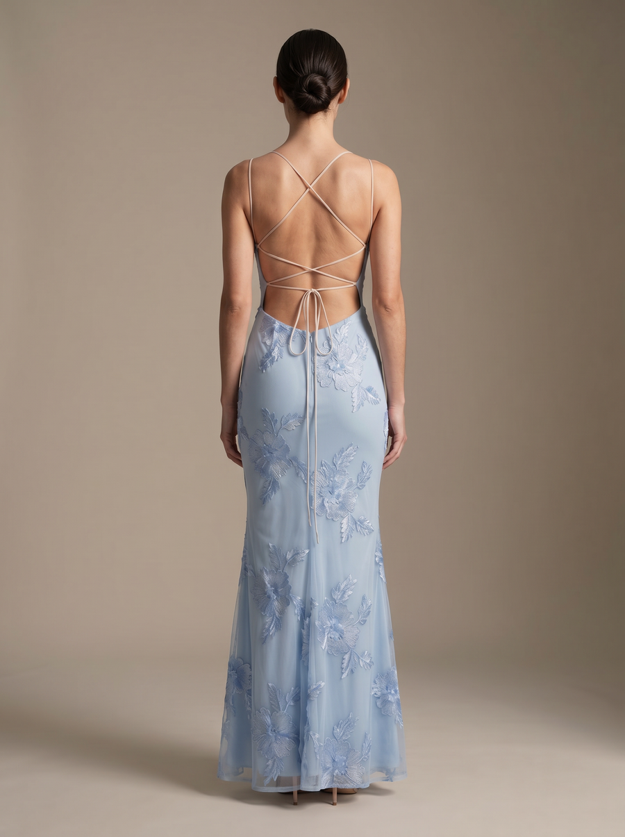 Lydia Glacier Blue studio back