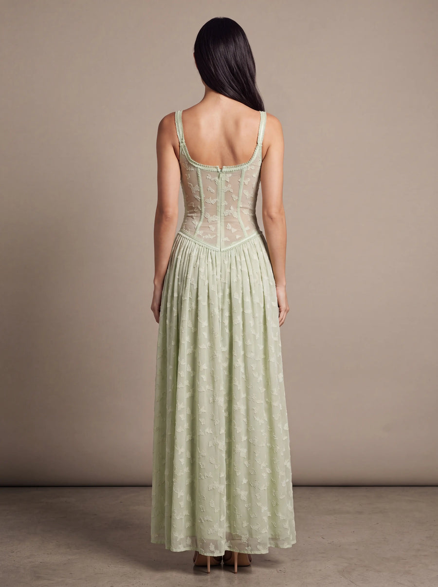 GRACE MAXI DRESS Green studio back