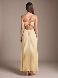 SIENNA MAXI DRESS Golden Ivory studio back